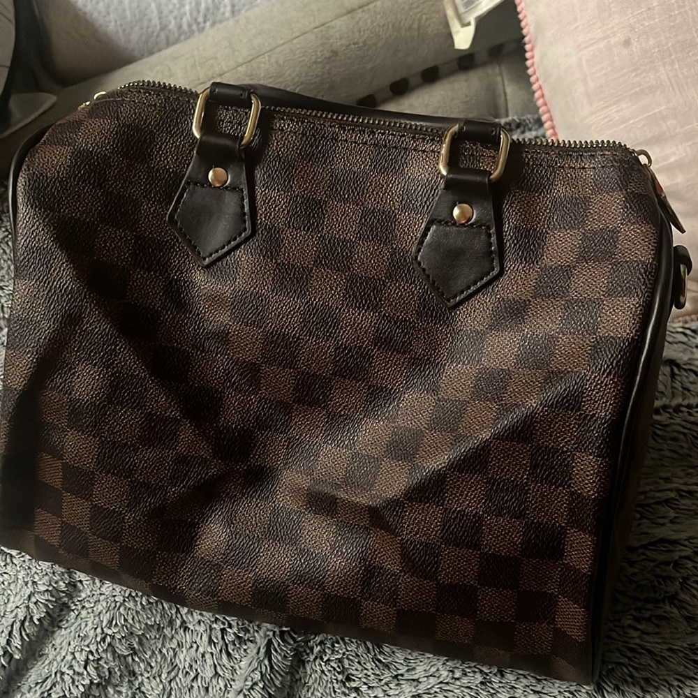 Richports brown checkered bag